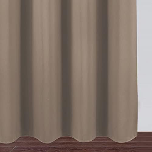 LEMOMO Cappuccino Thermal Blackout Curtains/42 x 72 Inch/Set of 2 Panels Room Darkening Curtains for Bedroom