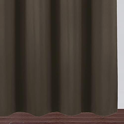 LEMOMO Chocolate Brown Blackout Curtains 40 x 63 Inch Length/Set of 2 Curtain Panels/Thermal Insulated Room Darkening Blackout Curtains for Bedroom