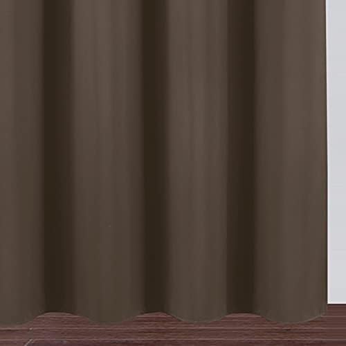 LEMOMO Chocolate Brown Thermal Blackout Curtains/38 x 84 Inch/Set of 2 Panels Room Darkening Curtains for Bedroom