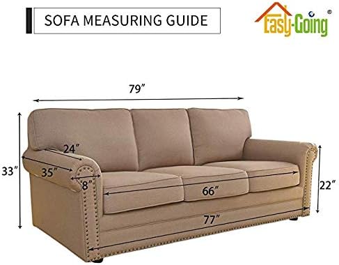 Easy-Going Reversible Couch Cover for 3 Cushion Couch Sofa Cover for Dogs Water Resistant Furniture Protector Cover with Foam Sticks Elastic Straps for Pet Cat (Sofa, Christmas Red/Ivory)