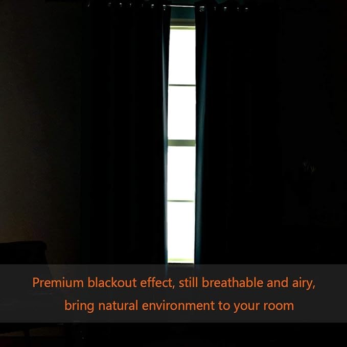 H.VERSAILTEX Blackout Patio Curtains 100 x 96 Inches for Sliding Door Extral Wide Blackout Curtain Panels Thermal Insulated Room Divider - Grommet Top, 8' Tall by 8.5' Wide - Fog