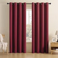 Joydeco Blackout Curtains for Bedroom 96 inch Long 2 Panels, Thermal Insulated Room Darkening Curtains with Grommets, Soft Window Drapes for Living Room (W52 x L96 Inch, Burgundy Red)