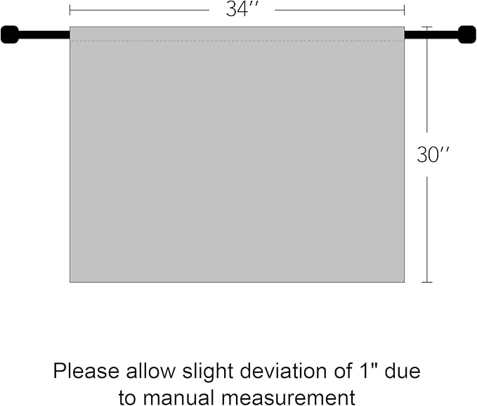 RYB HOME Basement Bathroom Kitchen Cafe Privacy Curtains, Short Insulating Light UV Heat Blocking Privacy Curtain Tiers for Laundry Room, Width 34 by Length 30, Pure White, 2 Panels