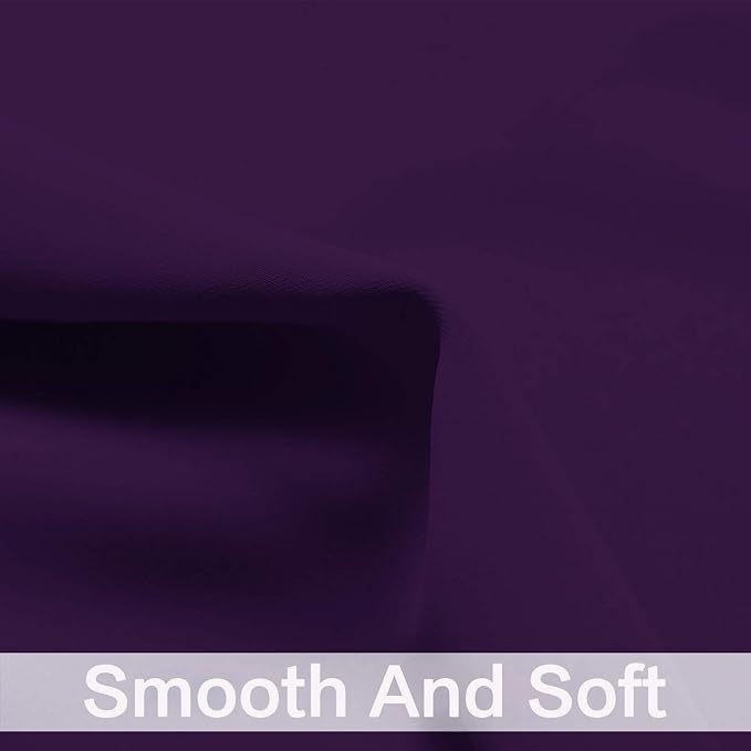 Yakamok Blackout Curtains Room Darkening Thermal Insulated Grommet top Window Curtains for Living Room, 38 x 45 Inch, Purple, Set of 2
