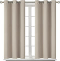BGment Room Darkening Curtains 45 Inches Long - Grommet Thermal Insulated Drapes Window Treatment Curtains for Bedroom, 2 Panels, 38 x 45 Inch, Camel