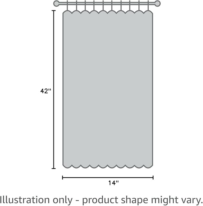 OVZME 2 Panels Chocolate Brown Sheer Valance - Short Fresh Sheer Curtain Valances for Windows Basement Semi Sheer Valances for Kitchen Window Dressing with Dual Rod Pocket, 42" Wx14 L