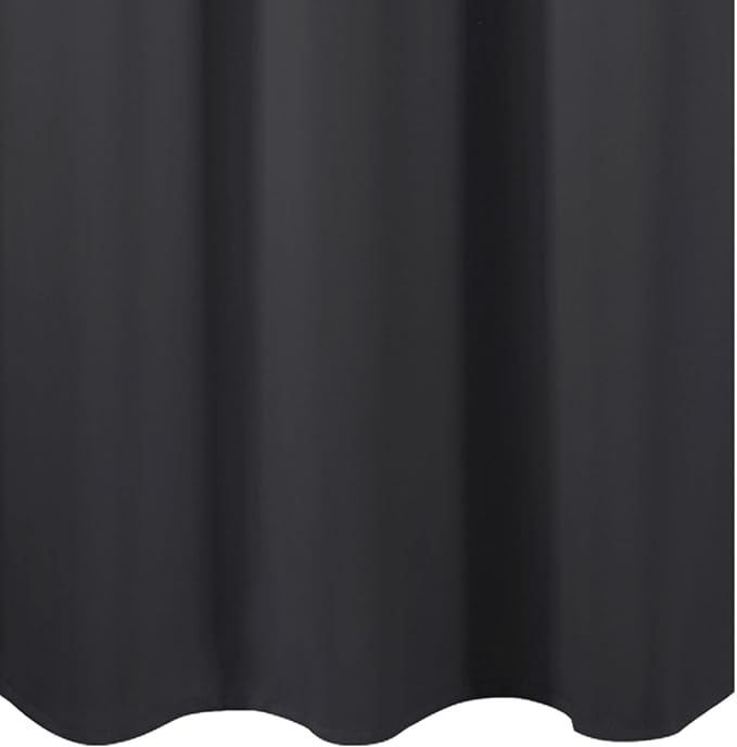 LEMOMO Dark Grey Blackout Curtains/38 x 54 Inch/Set of Two Panels Grommet Living Room Curtains