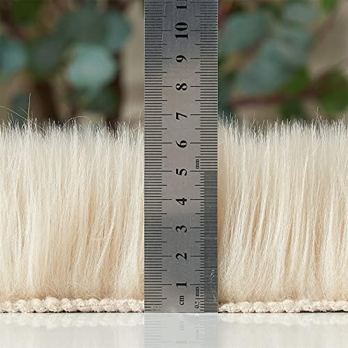 EasyJoy Ultra Soft Fluffy Rugs Faux Fur Rug Chair Cover Seat Pad Fuzzy Area Rug (Beige, 2x6 ft Rectangle)