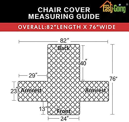 Easy-Going Chair Sofa Slipcover Reversible Sofa Cover Water Resistant Couch Cover Furniture Protector Cover with Elastic Straps for Pets Kids Children Dog Cat (Chair, Light Gray/Ivory)