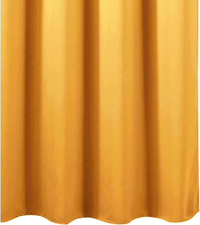 LEMOMO Yellow Thermal Blackout Curtains/42 x 95 Inch/Set of 2 Panels Room Darkening Curtains for Bedroom