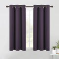NICETOWN Blackout Curtain Panels for Bedroom, 2 Panels, Greyish Purple, W42 x L40-inch, Thermal Insulated Grommet Top Blackout Draperies and Drapes for Basement