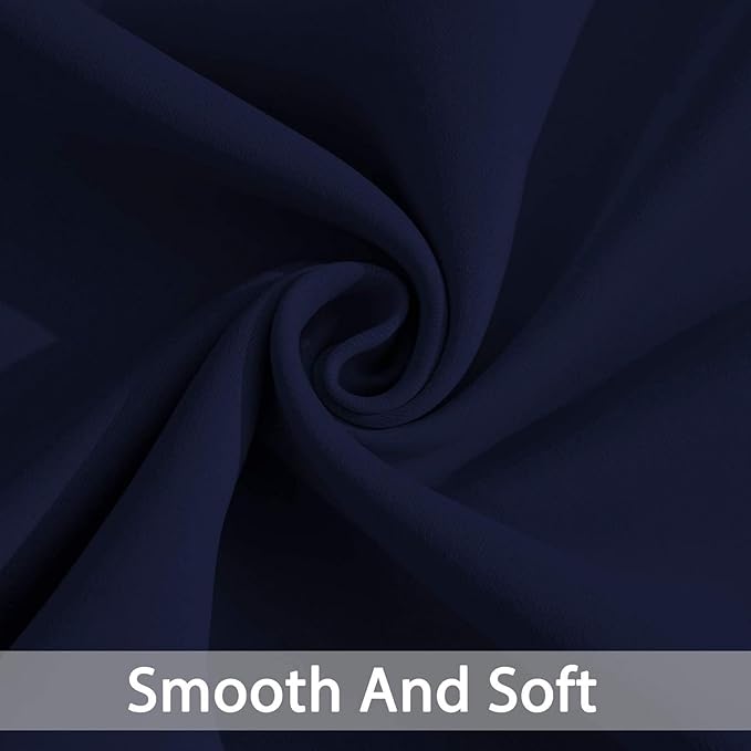 Yakamok Navy Blackout Curtains for Bedroom Window Treatment Boys Girls Kids Bedroom Curtains Thermal Insulated Grommet Blackout Curtain Panels for Living Room - 52" W by 84" L, Navy, 1 Panel