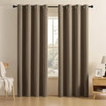 Joydeco Blackout Curtains for Bedroom 84 inch Long 2 Panels, Thermal Insulated Room Darkening Curtains with Grommets, Soft Window Drapes for Living Room (W52 x L84 Inch, Khaki)