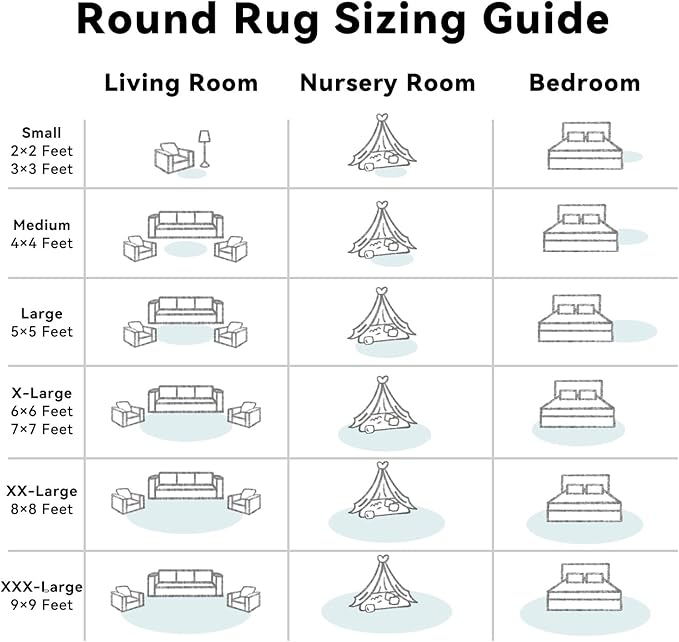OLANLY White Round Rugs for Bedroom - Machine Washable, 4 ft Circle Area Rugs for Living Room, Soft and Fluffy Shaggy Carpet for Teen Girls and Boys, Nursery Rooms, Dorms, Home Decor Aesthetic