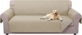 U-NICE HOME 4 Seater Sofa Cover 91 Inch Large Couch Covers for 4 Cushion Couch with Elastic Straps Water Resistant Furniture Protector Cover for Pets Cat (Sofa XX-Large, Sand/Beige)