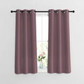 NICETOWN Room Darkening Small Curtains 50 inches Length - Window Treatment Thermal Insulated Grommet Light Blocking Short Curtains & Drapes for Bedroom/Cafe (Dry Rose, 2 Panels, W34 x L50)