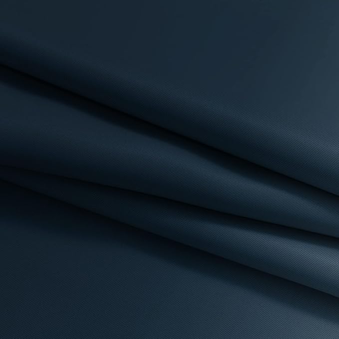 Yakamok Room Darkening Ombre Curtains 84 Inch Length, Navy Blue and Greyish White Thermal Insulated Gradient Color Curtains,Light Blocking Grommet Window Drapes for Bedroom,62 Inch Width,2 Panels