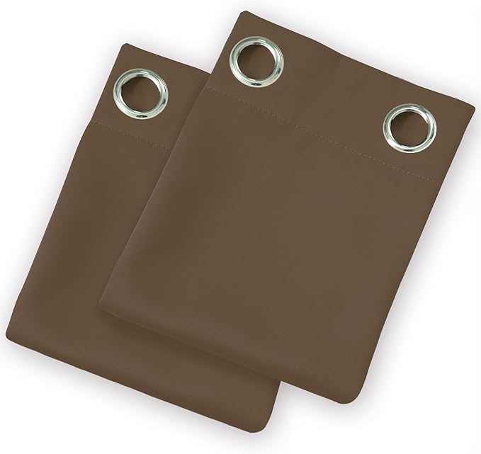 LEMOMO Blackout Curtains 66 x 95 inch/Brown Curtains Set of 2 Panels/Thermal Insulated Room Darkening Bedroom Curtains