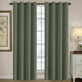 H.VERSAILTEX Blackout Curtain for Living Room Thermal Insulated Window Treatment Curtain Extra Long 108 inch Length Energy Saving Solid Grommet Blackout Drape, One Panel, Bronze Green, 52" W x 108" L