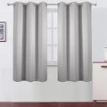 LEMOMO Light Grey Blackout Curtains 38 x 63 Inch Length/Set of 2 Curtain Panels/Thermal Insulated Room Darkening Blackout Curtains for Bedroom