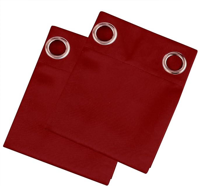 LEMOMO Blackout Curtains 52 x 120 Inch Long Red Curtains Set of 2 Panels Room Darkening Curtains for Bedroom and Living Room