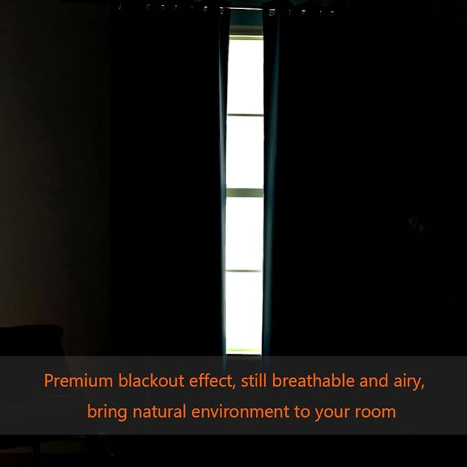 H.VERSAILTEX Blackout Patio Curtains 100 x 96 Inches for Sliding Door Extral Wide Blackout Curtain Panels Christmas Decor for Living Room - Grommet Top, 8' Tall by 8.5' Wide - Burgundy