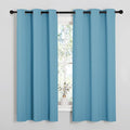 NICETOWN Blackout Draperies Curtains for Kids Room, Window Treatment Thermal Insulated Grommet Blackout Drape Panels for Bedroom (Teal Blue, Set of 2, 34 by 54 inches)
