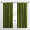 NICETOWN Window Curtains Blackout Drapes for Christmas Decoration, Thermal Insulated Solid Rod Pocket Blackout Curtains/Draperies for Living Room (One Pair,42 by 63-Inch,Olive Green)