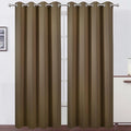 LEMOMO Brown Thermal Blackout Curtains/52 x 95 Inch/Set of 2 Panels Room Darkening Curtains for Bedroom