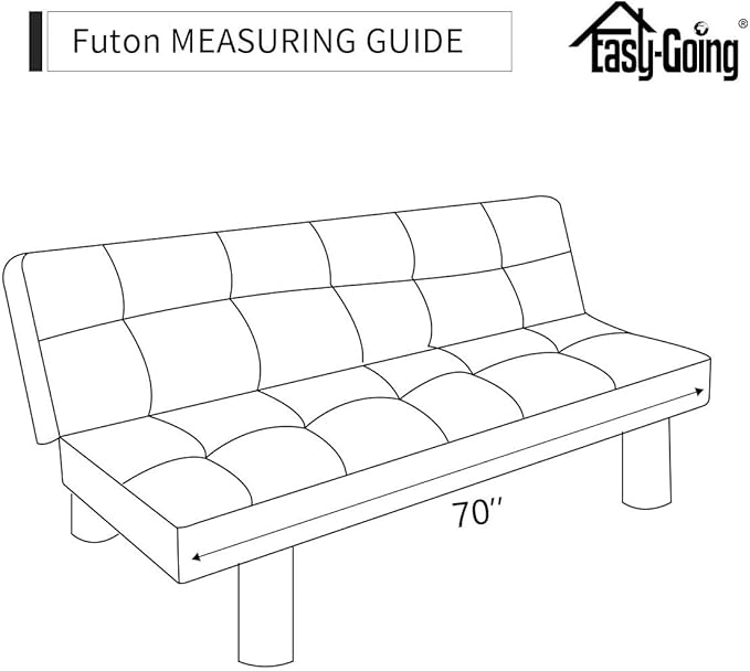Easy-Going Futon Sofa Slipcover Reversible Sofa Cover Armless Futon Cover Furniture Protector Couch Cover Water Resistant Pets, Kids, Children, Dog, Cat (Futon, Light Gray/Ivory)