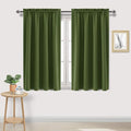 DWCN Olive Green Room Darkening Blackout Curtains - Thermal Insulated Privacy Energy Saving Window Curtain Drapes 42 x 54 inch Length, Set of 2 Bedroom Living Room Curtains