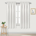 DWCN Blackout Curtains Thermal Insulated, Energy Saving & Noise Reducing Bedroom and Living Room Curtains, Ivory, W 42x L 63 Inch, Set of 2 Rod Pocket Curtain Panels