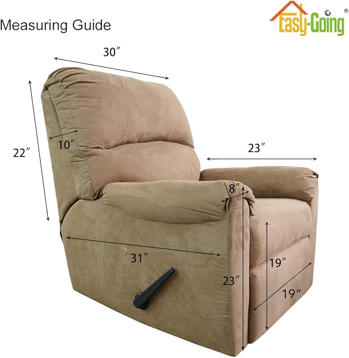 Easy-Going Recliner Chair Slipcover Reversible Sofa Cover Water Resistant Couch Cover Furniture Protector with Elastic Straps for Pets Dog (Recliner, Black/Black)