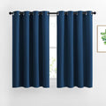 NICETOWN 45 inches Bedroom Curtains Panels - Functional Blackout Curtains/Panels for Bedroom, Thermal Insulated, Privacy Assured (2 Pieces, 52 x 45 inches in Moroccan Blue)