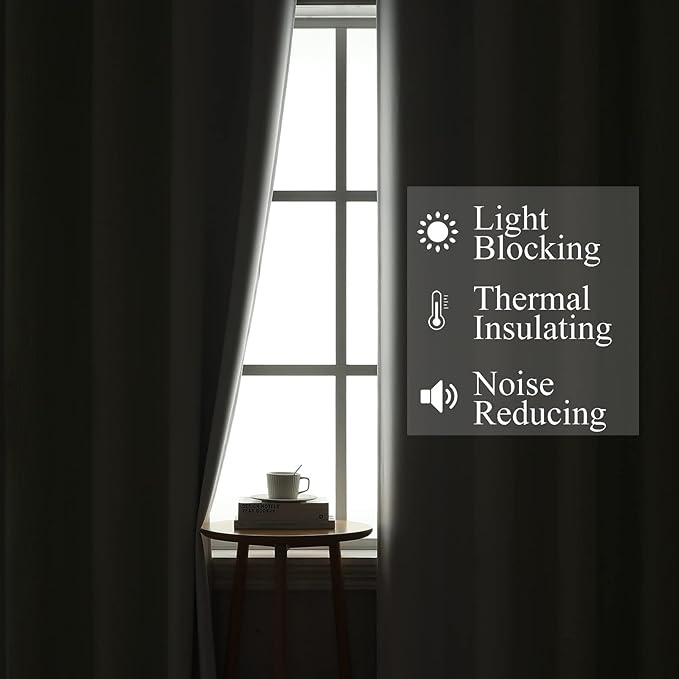 Estelar Textiler Sage Green and Greyish White Gradient Blackout Curtains for Bedroom, Thermal Insulated Ombre Blackout Drapes, Light Blocking Energy Saving Curtains for Living Room,52Wx96L,2 Panels