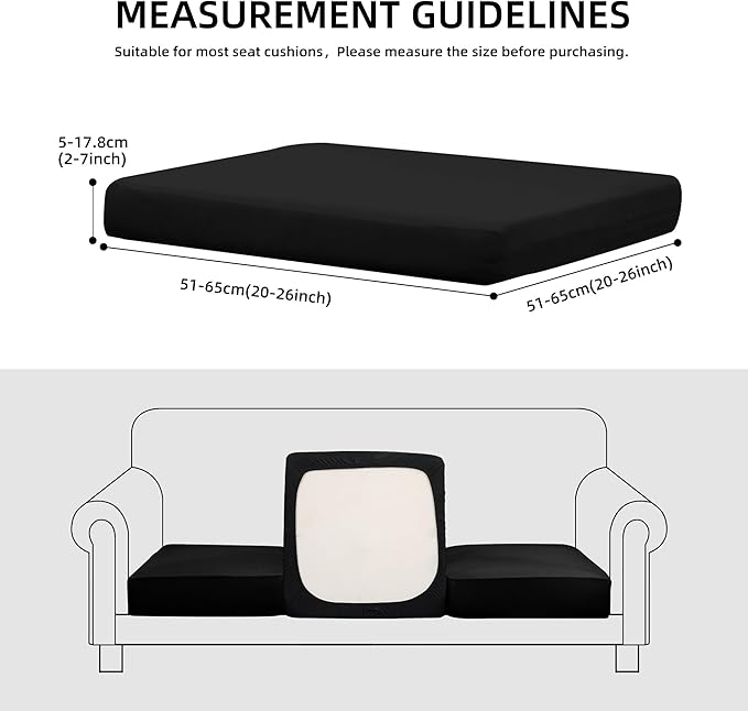 Outdoor Cushion Covers Set,8PCS Patio Furniture Couch Seat Slipcovers, Replacement for Sofa Sectional Chair(Cover，Only)