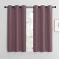 NICETOWN Dry Rose Room Darkening Curtains for Kitchen, Set of 2, 42 inches Wide by 50 inches Long, Window Treatment Thermal Insulated Solid Grommet Room Darkening Curtains/Drapes for Bedroom