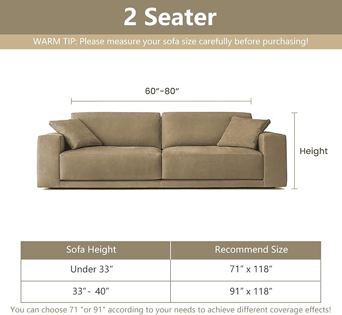 MYSKY HOME Couch Cover for Dogs, Sectional Couch Cover, Beige Lines Sofa Covers for Sectional Sofa L Shape Chenille Couch Protector for Dogs Pets Couch Covers Washable Soft Throw, 91"X118"