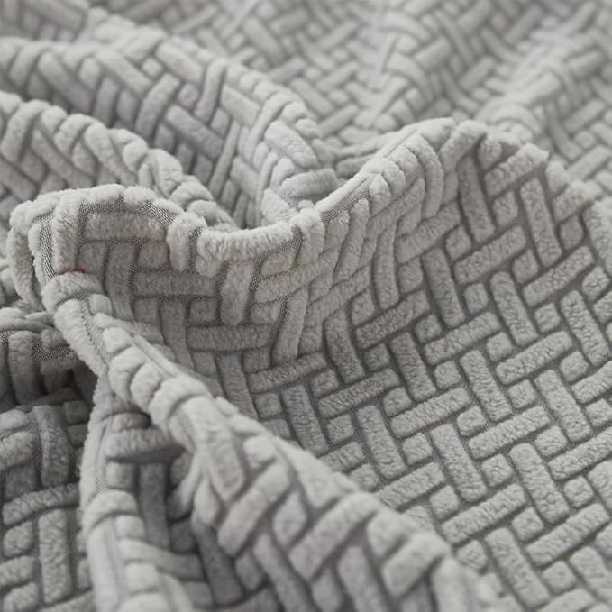 Sofa Covers Couch Covers for Sofa Pet Friendly Couch Cushion Covers Universal Sofa Covers Washable Stretch Slipcovers for Sectional Sofa (Texture Light Gray,Back Cover L)