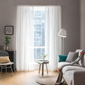 MIULEE White Window Sheer Curtains for Bedroom Living Room Solid Elegant Net Drapes 2 Panels Width 42 x Length 72 Inches