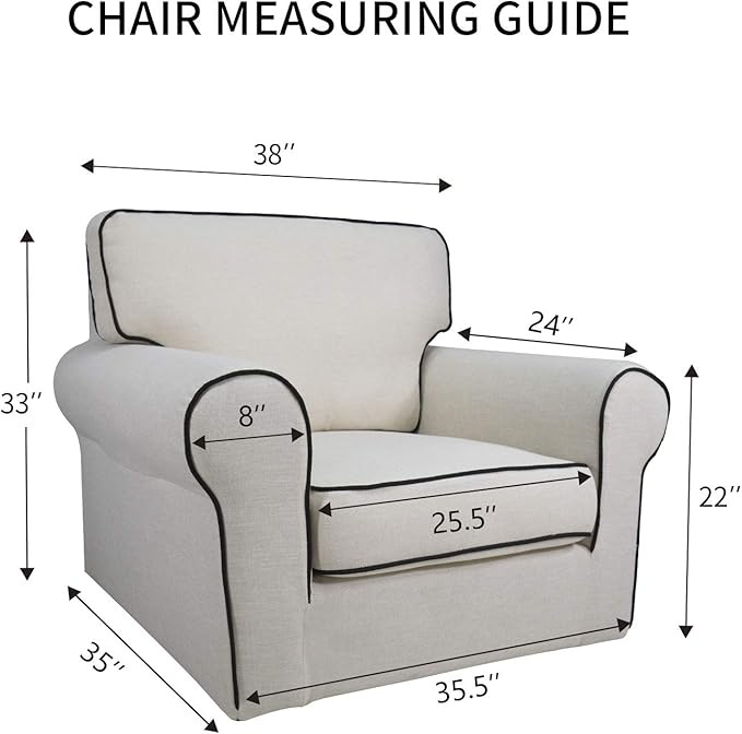 PureFit Super Stretch Chair Sofa Slipcover – Spandex Non Slip Soft Couch Sofa Cover, Washable Furniture Protector with Non Skid Foam and Elastic Bottom for Kids, Pets （Chair, Light Gray）