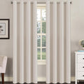 H.VERSAILTEX Blackout Curtain for Living Room Thermal Insulated Window Treatment Curtain Extra Long 96 inch Length Energy Saving Grommet Top Blackout Drape, One Panel, Natural, 52" W x 96" L