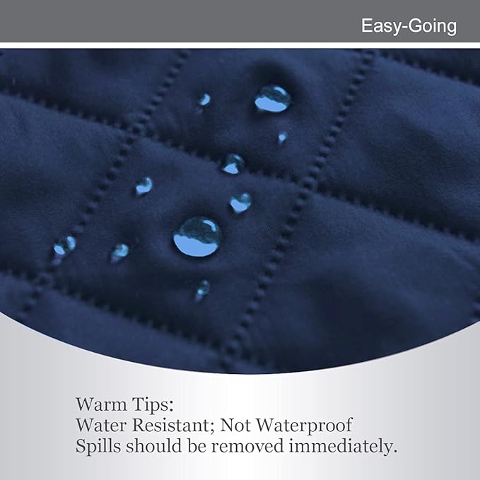 Easy-Going Recliner Chair Slipcover Reversible Sofa Cover Water Resistant Couch Cover Furniture Protector with Elastic Straps for Pets Dog (Recliner, Navy/Navy)