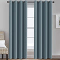 H.VERSAILTEX Blackout Curtain for Living Room Thermal Insulated Window Treatment Curtain Extra Long 108 inch Length Energy Saving Solid Grommet Top Blackout Drape, One Panel, Stone Blue，52"W x 108"L