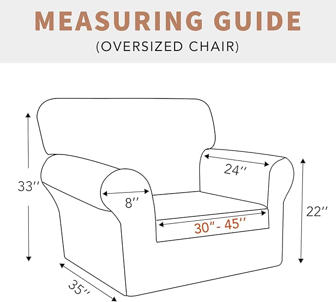 Easy-Going 100% Waterproof Oversized Chair Couch Cover, Dual Waterproof Sofa Cover, Stretch Jacquard Sofa Slipcover, Leakproof Furniture Protector for Kids, Pets, Dog and Cat, Sand