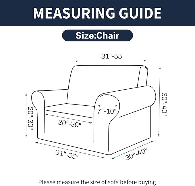 Cupuamon 2026 New Stretch Chair Sofa Slipcovers Couch Cover for 1 Seater Furniture Protector Sofa Covers with Elastic Bottom Jacquard Fabric Small Checks for Pets, Kids - Dusty Pink