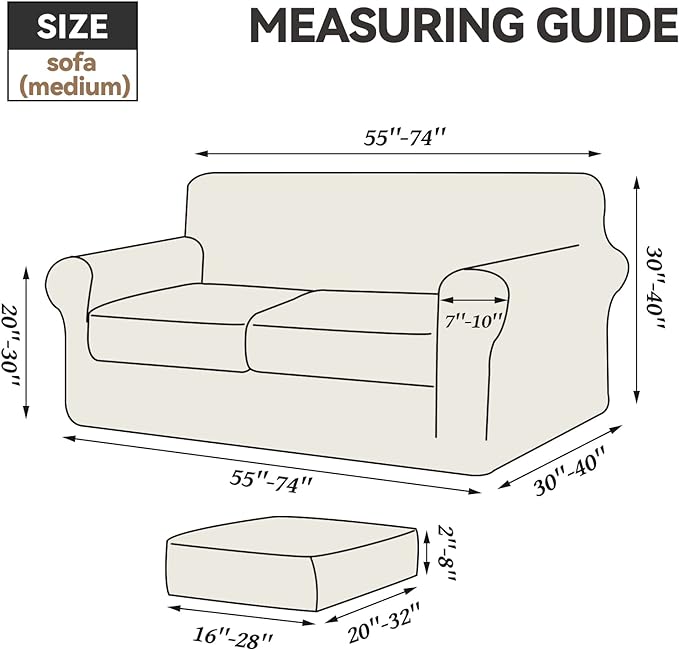 WEERRW Velvet Couch Covers for 2 Cushion Couch Sofa - High Stretch Luxury Velvet Plush 3 Pieces Sofa Slipcovers with Elastic Bottom, Furniture Protector for Pets, Machine Washable, Navy Blue, Medium