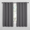 NICETOWN Blackout Curtain Panels for Bedroom, 2 Panels, W52 x L60-inch, Grey, Thermal Insulated Grommet Top Blackout Draperies and Drapes for Basement