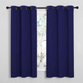 NICETOWN Blackout Draperies Curtains, All Season Thermal Insulated Solid Grommet Top Blackout Curtains/Drapes for Kid's Room (Royal Blue, 1 Pair, 34 x 63 inches)