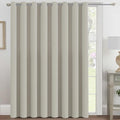 H.VERSAILTEX Blackout Patio Curtains 100 x 96 Inches for Sliding Door Extral Wide Blackout Curtain Panels Thermal Insulated Room Divider - Grommet Top, 8' Tall by 8.5' Wide - Pale Oak